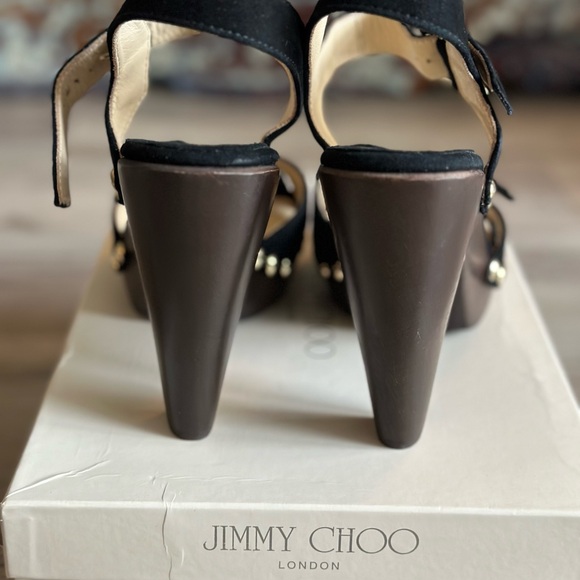 Jimmy Choo Urban Sue in Black Suede and Gold NWT - Picture 5 of 10